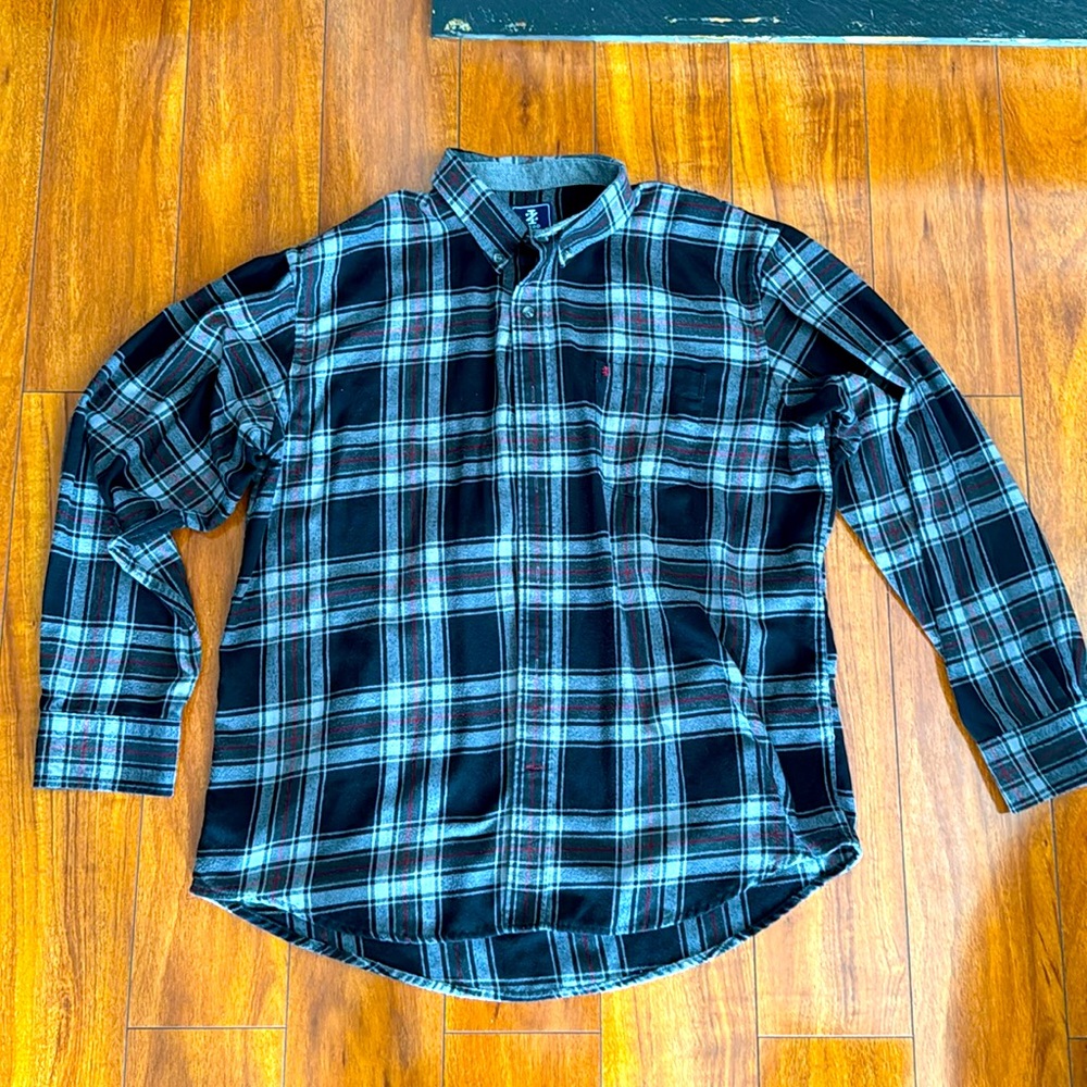 Izod Black/Grey Flannel XL